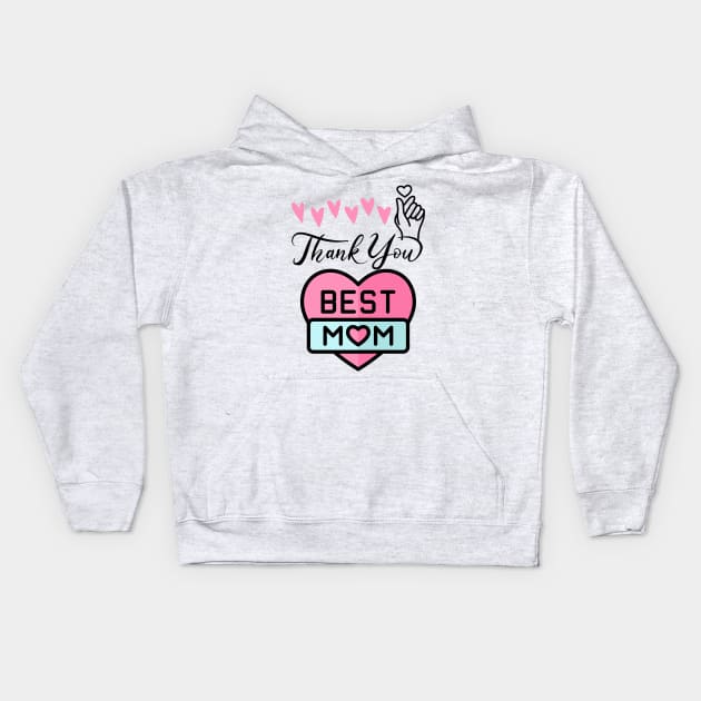Thank you mom Kids Hoodie by bluepearl